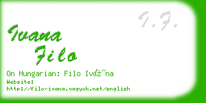 ivana filo business card